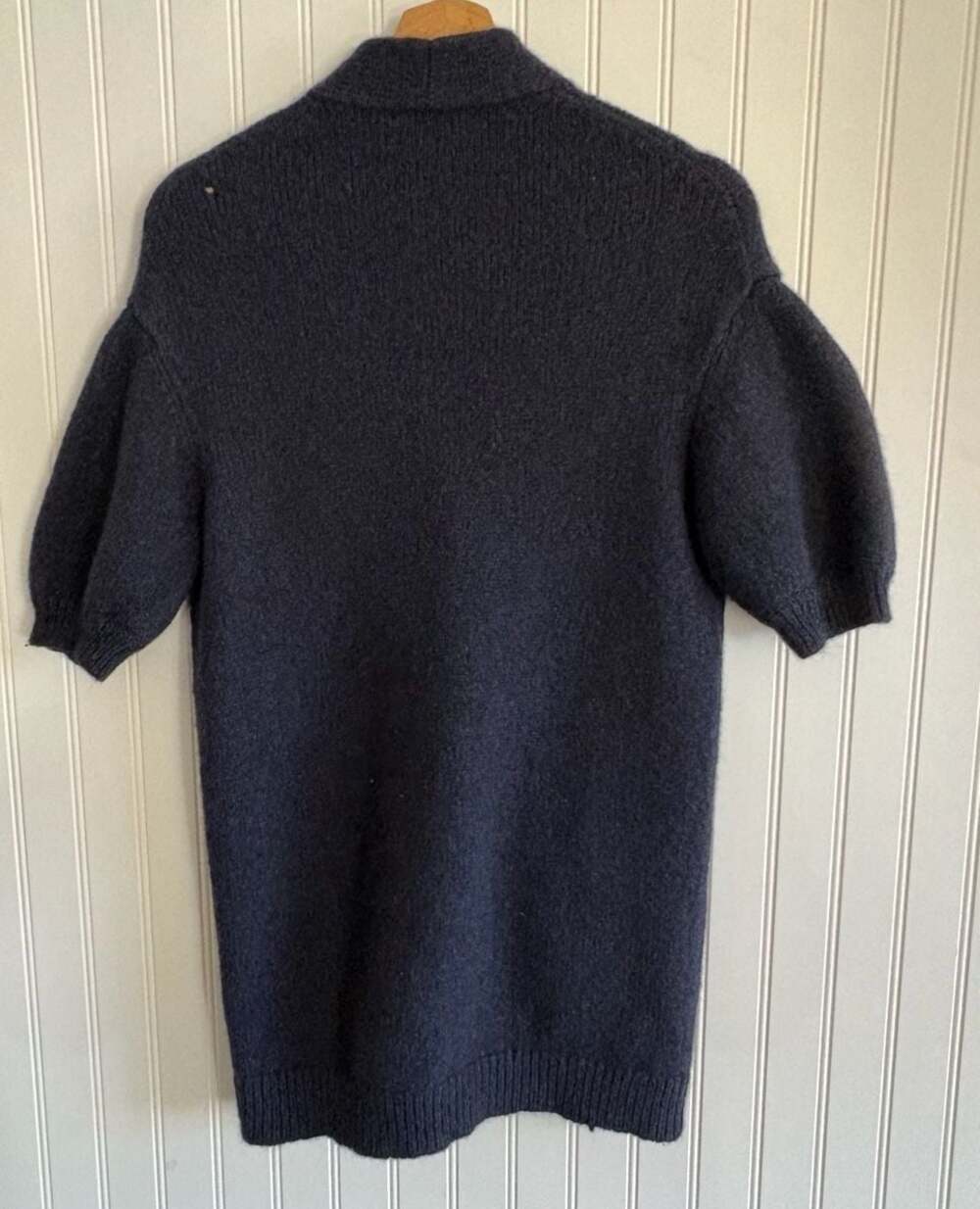 Vince Alpaca Wool Blend Short Sleeve Button-Front Cardigan Sweater - Picture 2 of 7